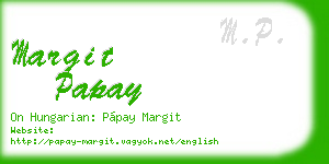 margit papay business card