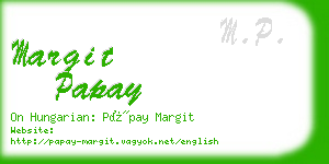 margit papay business card
